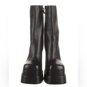 Versace Black Platform Knee-High Boots